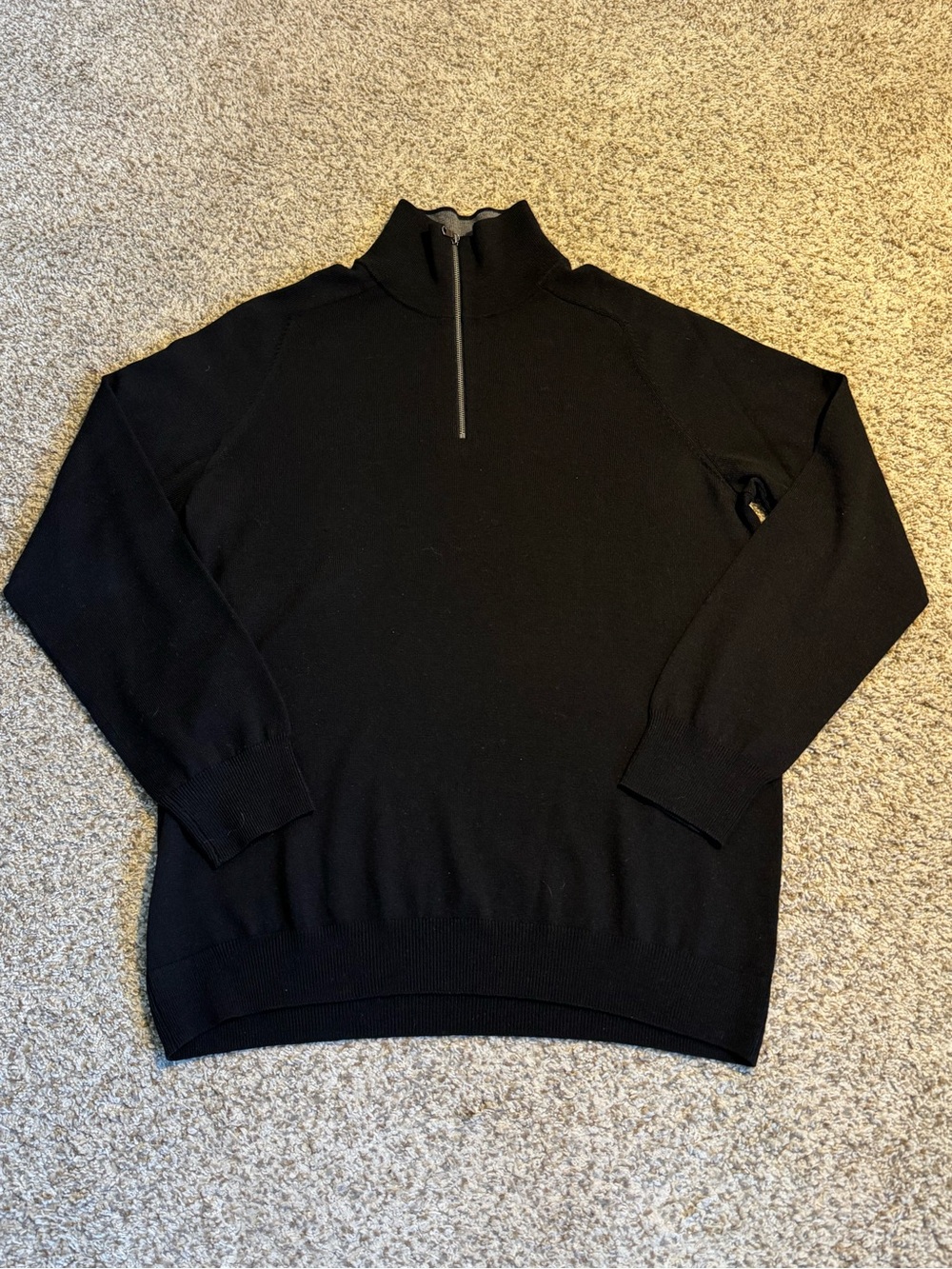 Gap Merino Wool Men's Black 1/4 Zip Sweater - L